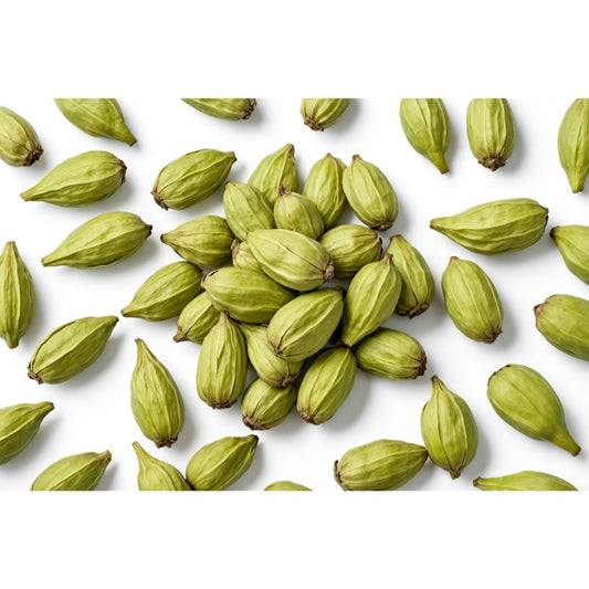 Whole green cardamom pods with aromatic sweet citrus flavor – perfect for curries, chai, and desserts – SB Spices