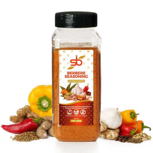Berbere seasoning blend with chili, ginger, and warm spices for bold cooking – SB Spices