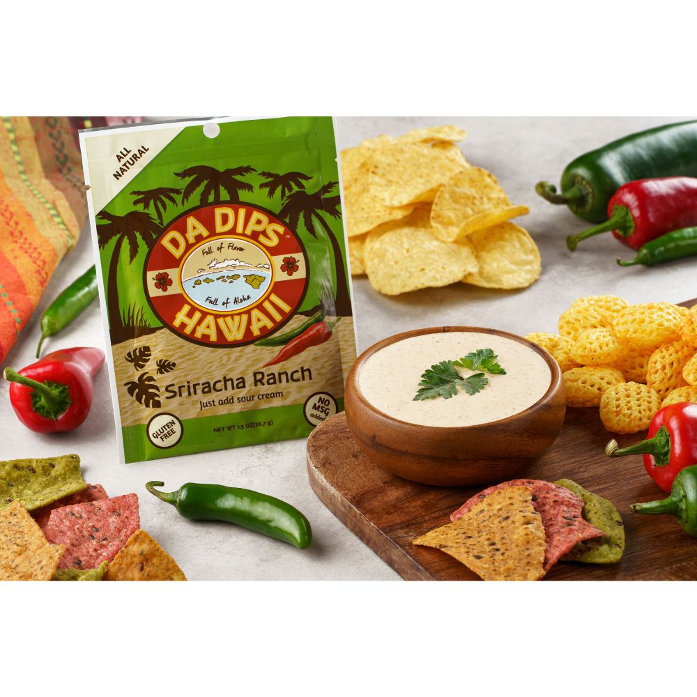 Hawaiian Sriracha Ranch seasoning for dips, marinades, and snacks – spicy tangy blend with garlic and peppers – SB Spices