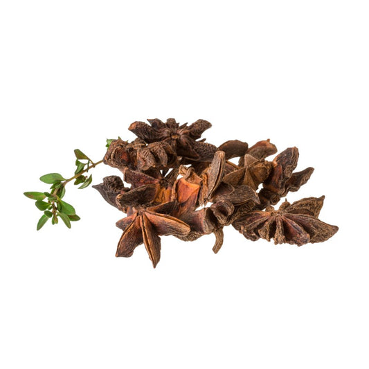 Whole star anise with sweet licorice flavor for teas, broths, and desserts – SB Spices
