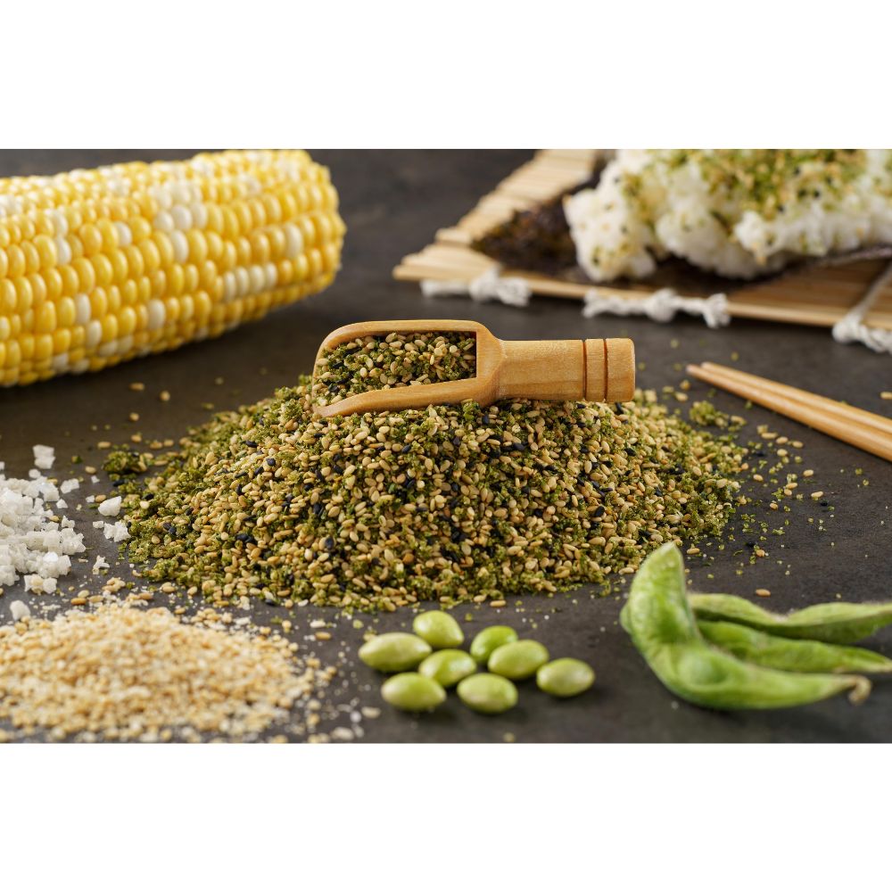Aji Nori Furikake sprinkled over white rice for an umami-rich Japanese meal – SB Spices
