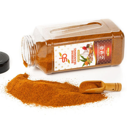 Ground Berbere spice showing its rich, red color and aromatic texture – SB Spices
