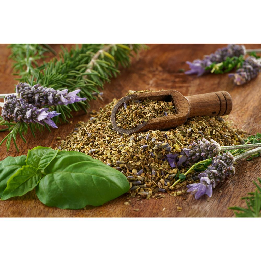 Fresh vegetables seasoned with Herbs de Provence – classic French herb mix for Mediterranean cuisine – SB Spices