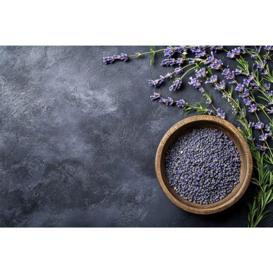 Lavender flowers in bowl with aroma