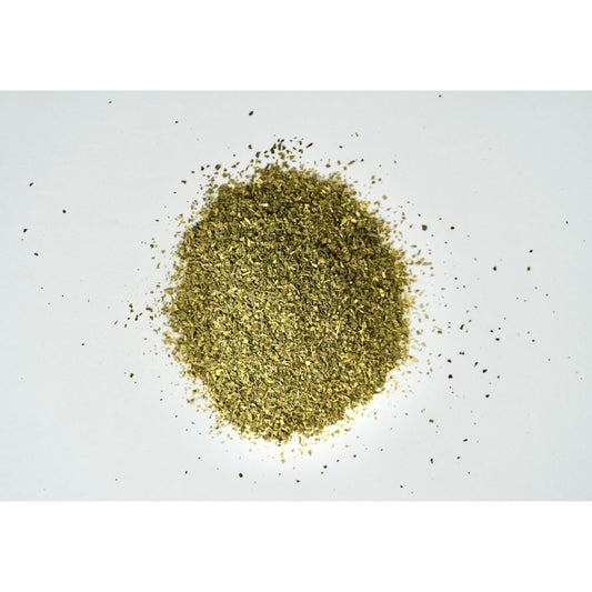 Lemon and herb seasoning sprinkled on chicken