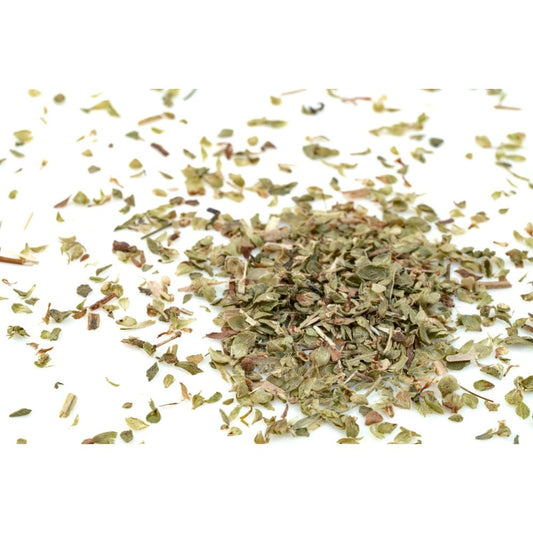 Mint leaves used in hot tea infusion